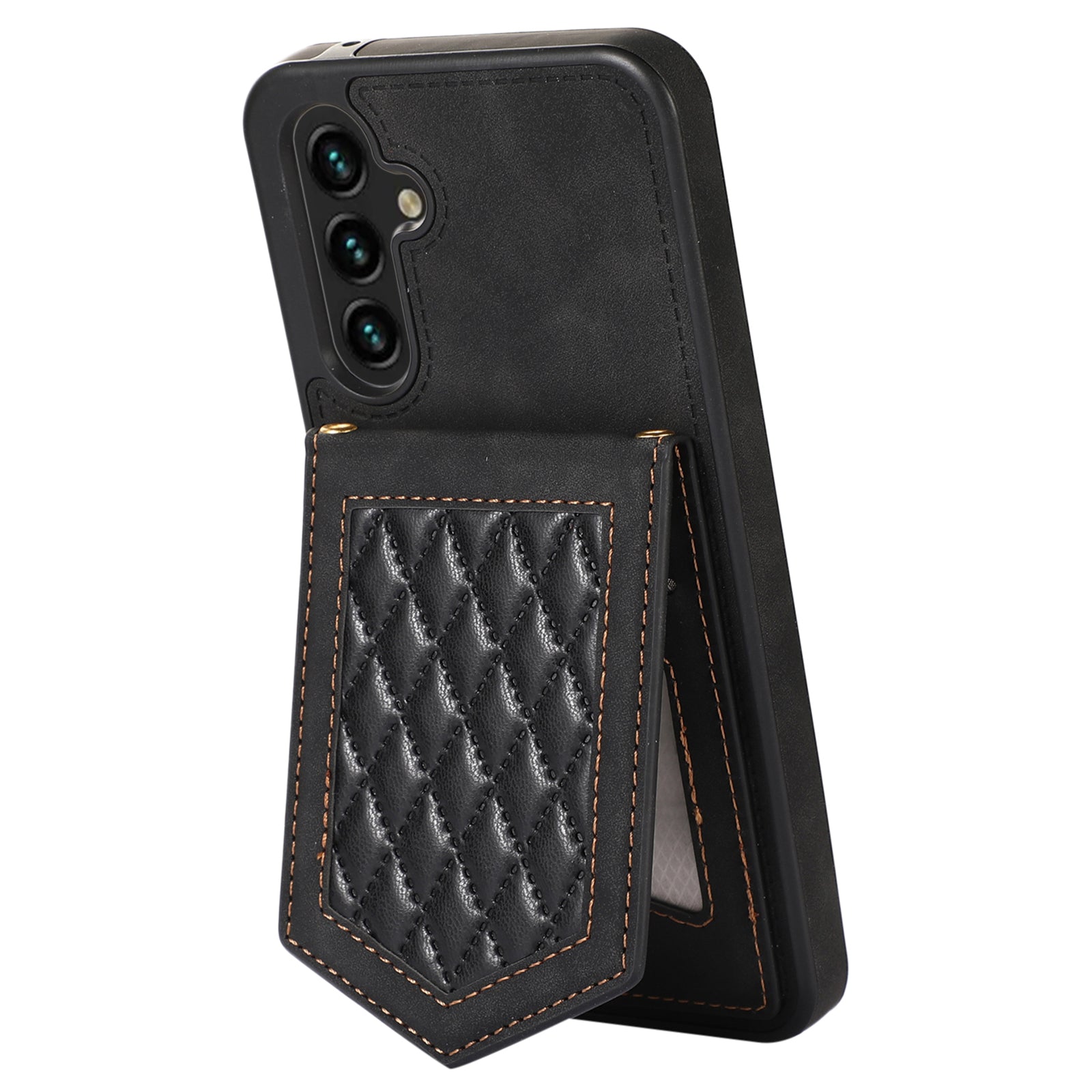 For Samsung Galaxy S23 FE Case Phone Cover RFID Blocking Leather+TPU Cover with Lanyard