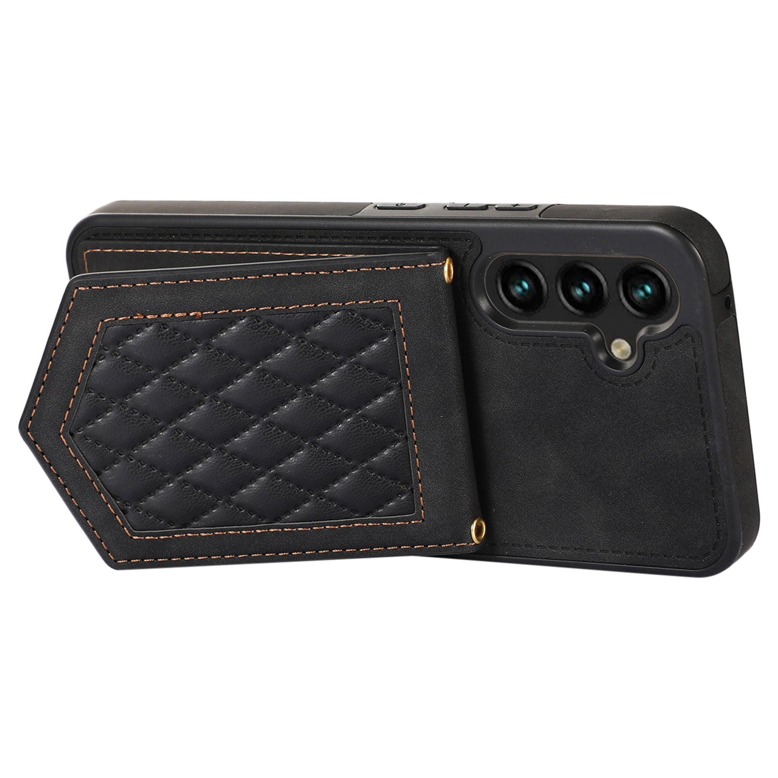 For Samsung Galaxy S23 FE Case Phone Cover RFID Blocking Leather+TPU Cover with Lanyard