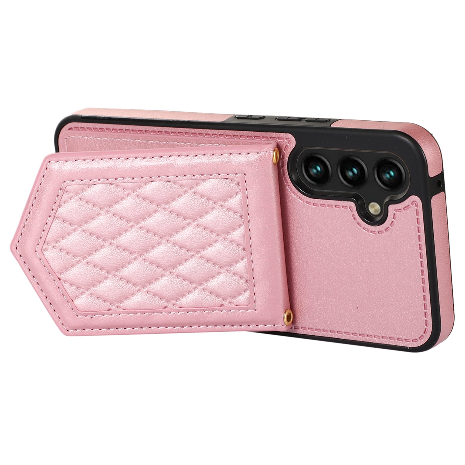 For Samsung Galaxy A14 5G / 4G Cover TPU Leather Phone Case RFID Blocking Hidden Mirror