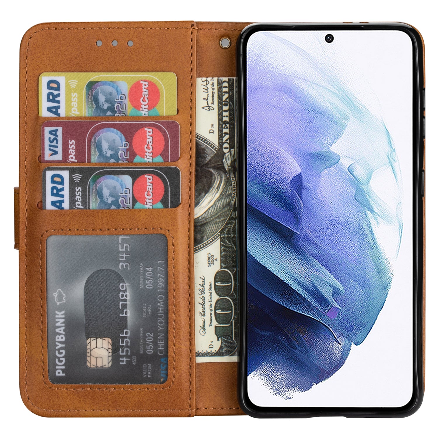 For Samsung Galaxy A15 4G / 5G Case Zipper Pocket Leather Wallet Phone Cover