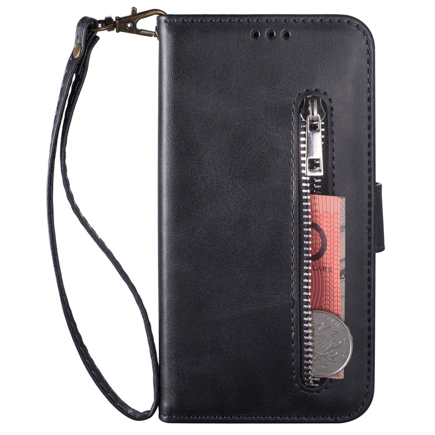 For Samsung Galaxy A24 4G (162.1 x 77.6 x 8.3mm) Case PU Leather Zipper Wallet Phone Cover