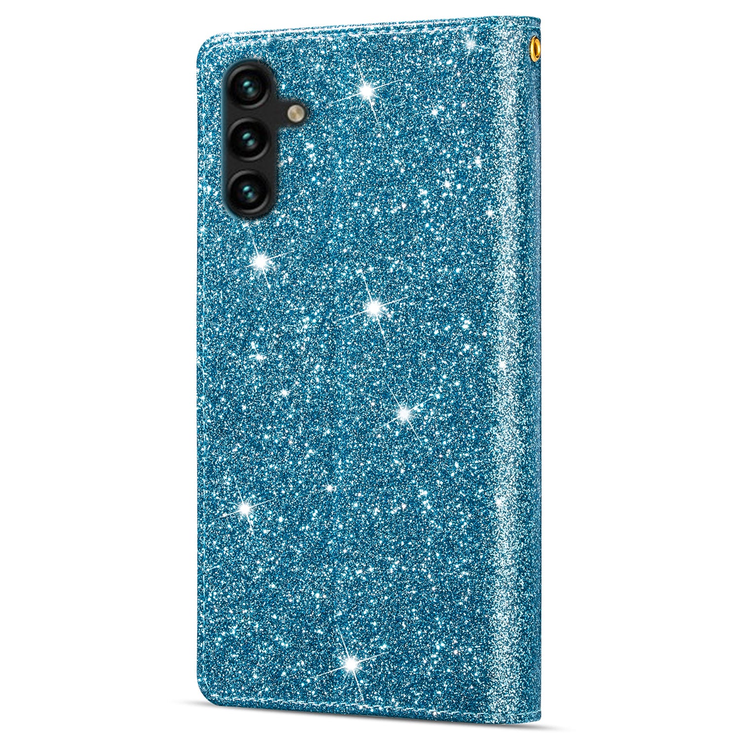 For Samsung Galaxy S23 FE Wallet Case Shiny Glitter Zipper Leather Phone Cover