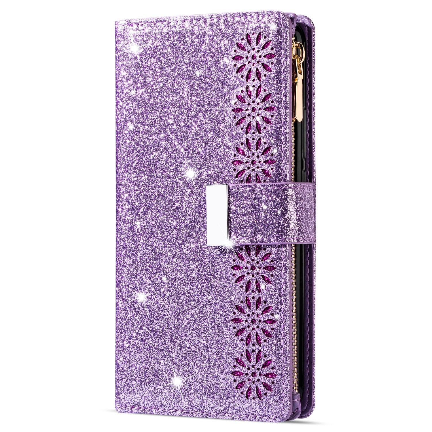 For Samsung Galaxy A35 5G Leather Case Zipper Wallet Phone Cover with Folding Stand