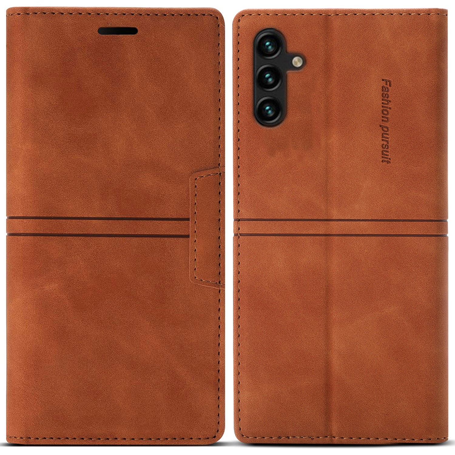 For Samsung Galaxy A25 5G (Global) (161.0 x 76.5 x 8.3mm) Case Leather Wallet Cover Magnetic Closing