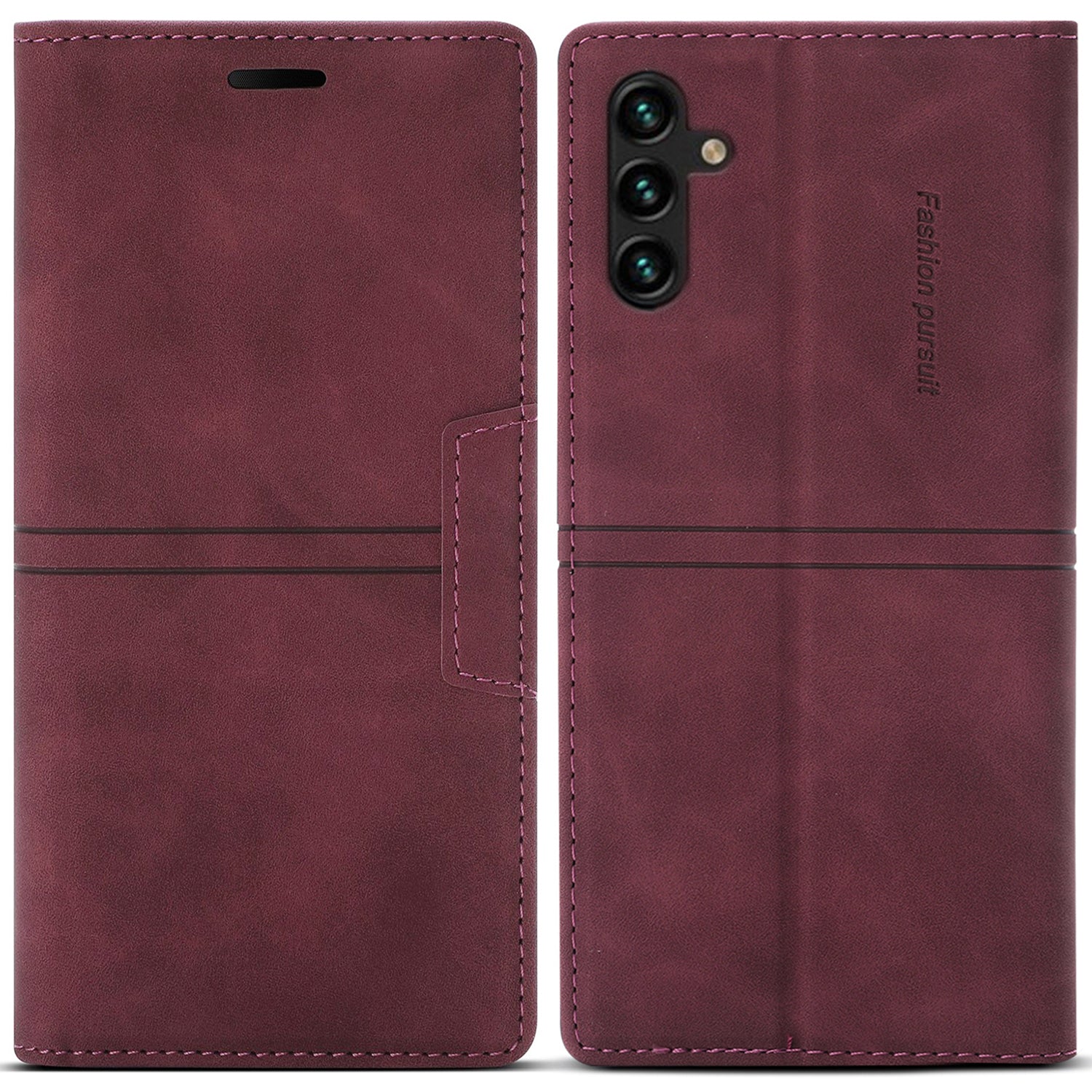 For Samsung Galaxy A25 5G (Global) (161.0 x 76.5 x 8.3mm) Case Leather Wallet Cover Magnetic Closing