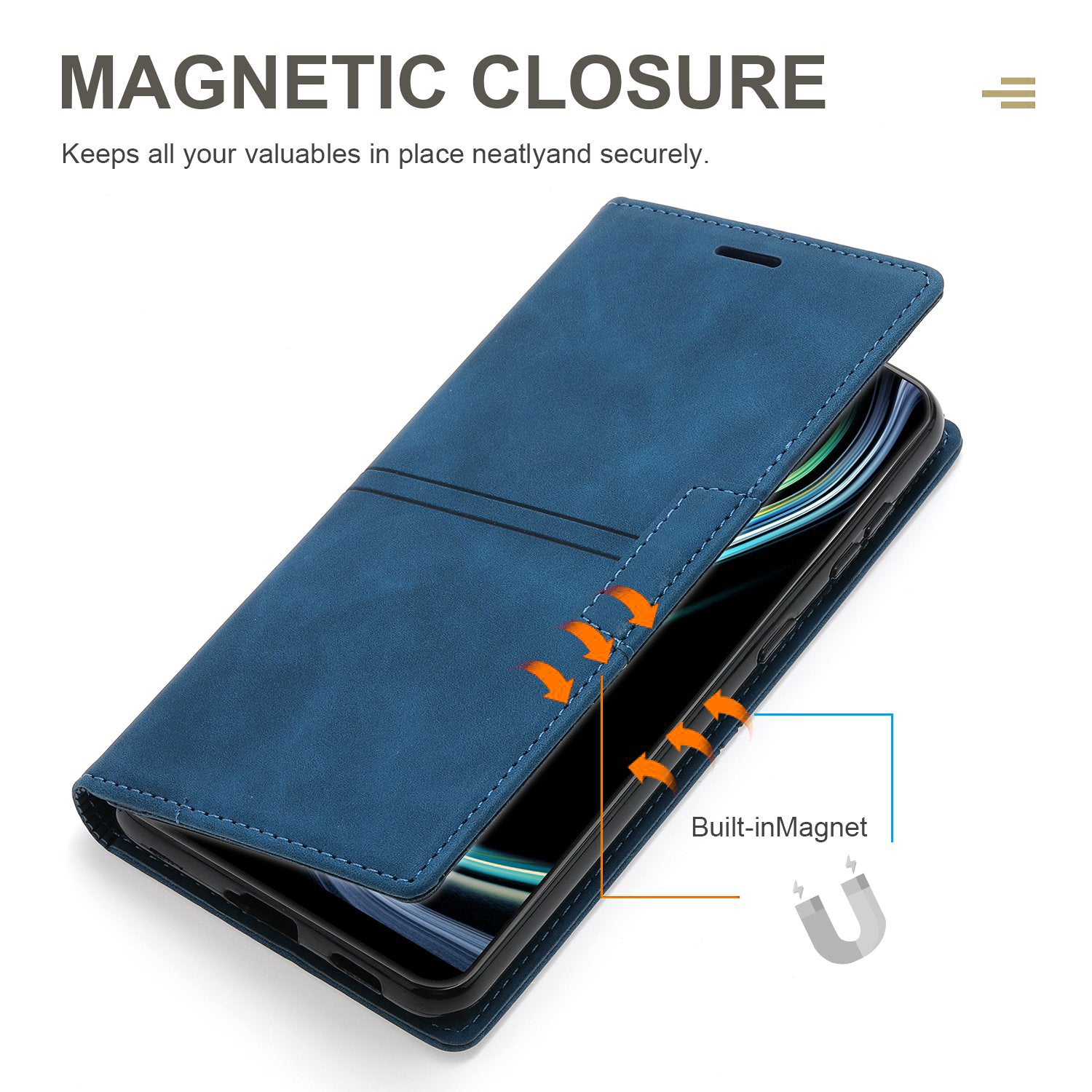 For Xiaomi Redmi Note 13 5G Case Magnetic Auto Closing PU Leather Phone Wallet Cover
