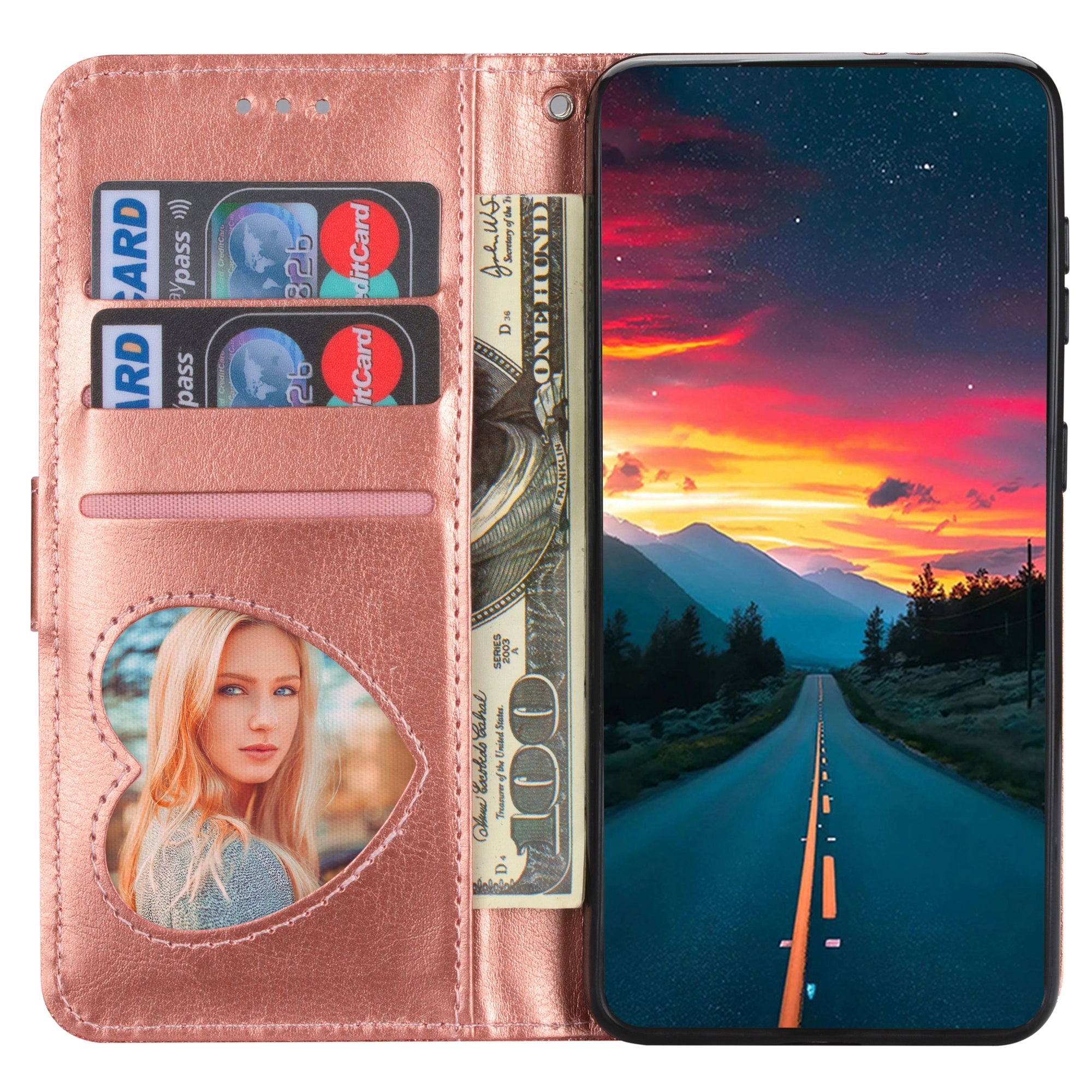 For Xiaomi Redmi Note 13 5G Case Stand Glitter Phone Leather Cover Zipper Pocket