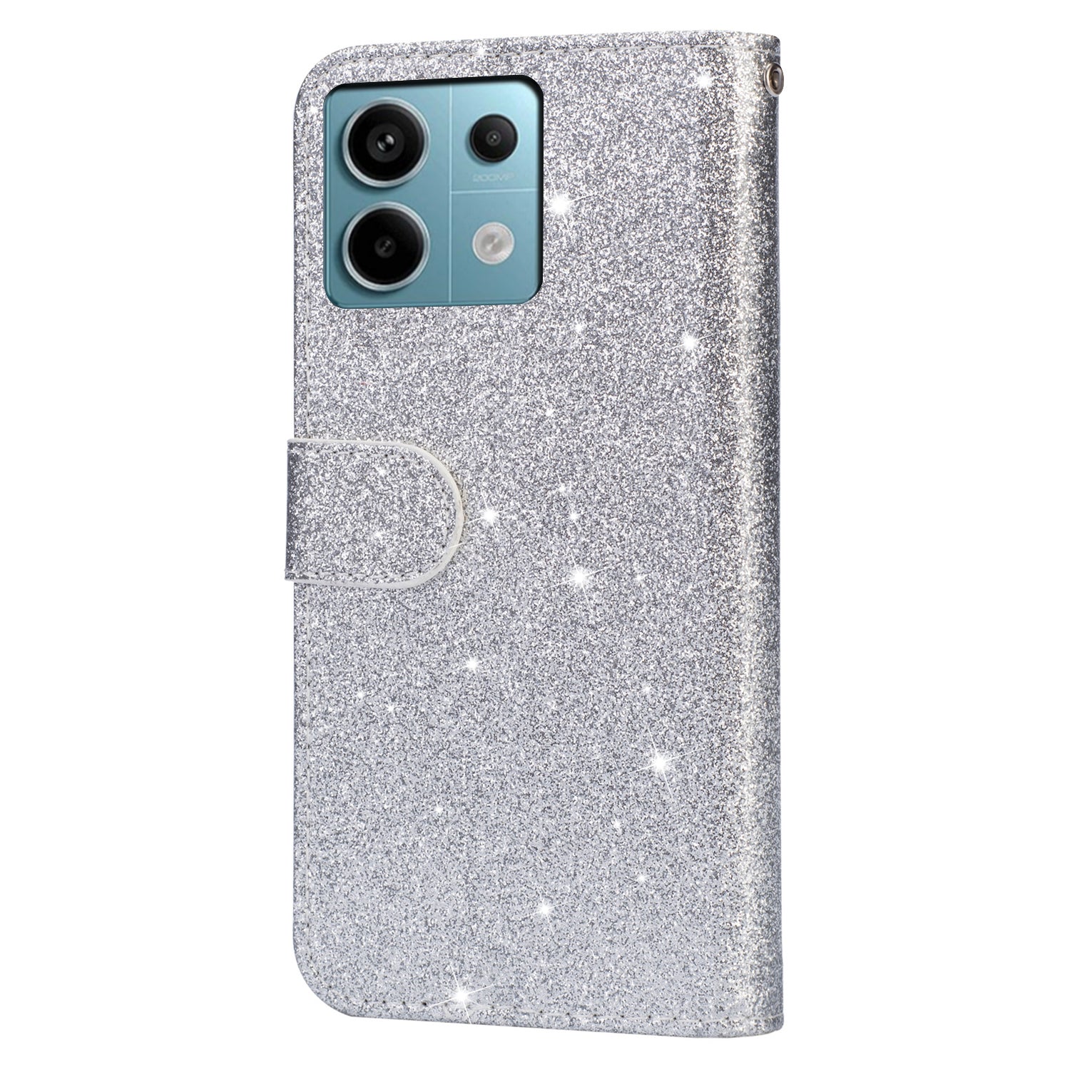 For Xiaomi Redmi Note 13 Pro 5G / Poco X6 5G Case Glitter Zipper Leather Cover with Wallet