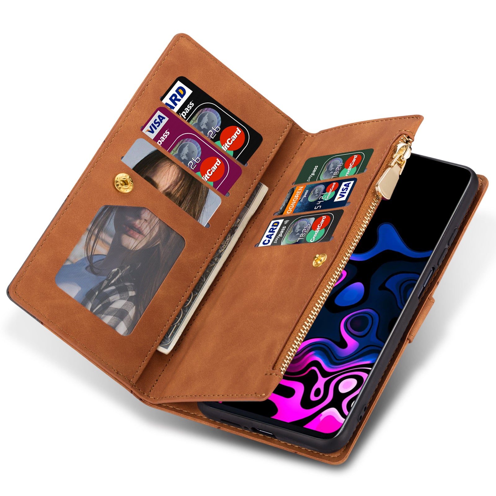 For Samsung Galaxy A25 5G (Global) (161.0 x 76.5 x 8.3mm) Leather Case Color Splicing Wallet Cover