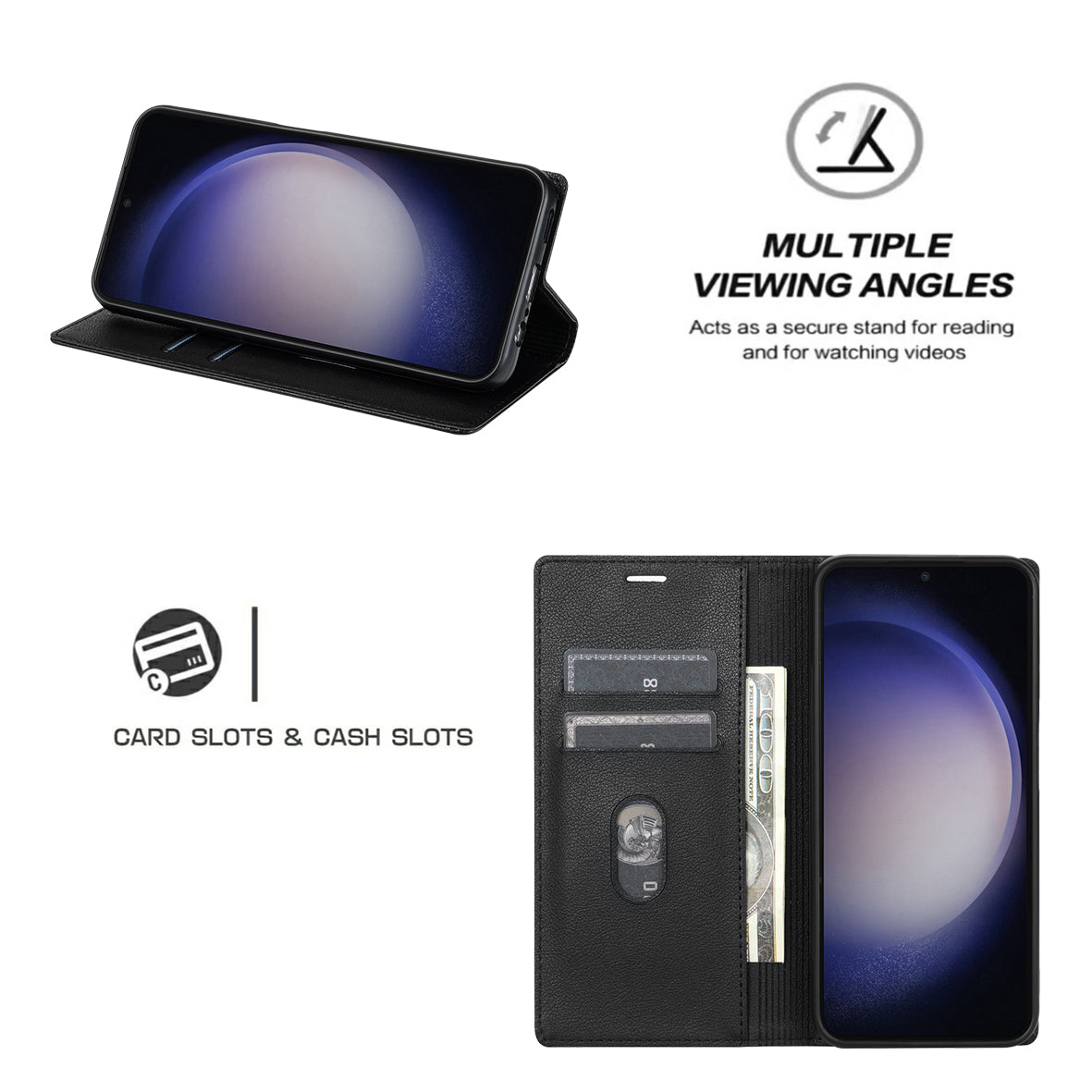 BKS-001 For Samsung Galaxy A25 5G (Global) (161.0 x 76.5 x 8.3mm) Magnetic Phone Case Shock Absorbing Cover