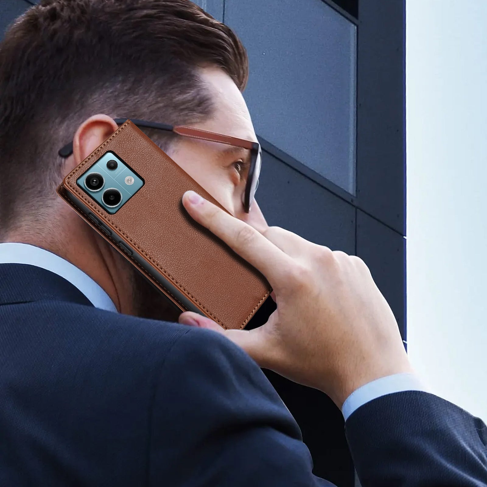 BKS-001 For Xiaomi Redmi Note 13 Pro 5G / Poco X6 5G Magnetic Phone Case Bump Proof Leather Cover