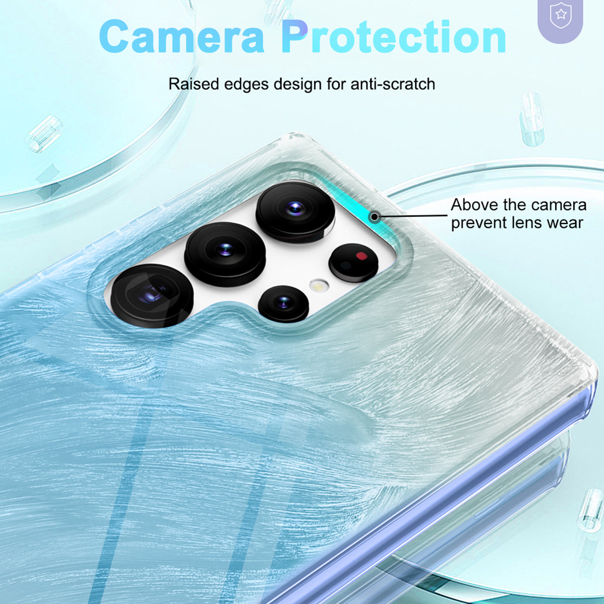 For Samsung Galaxy S24 Ultra Cell Phone Case Gradient Feather PC+TPU Shell