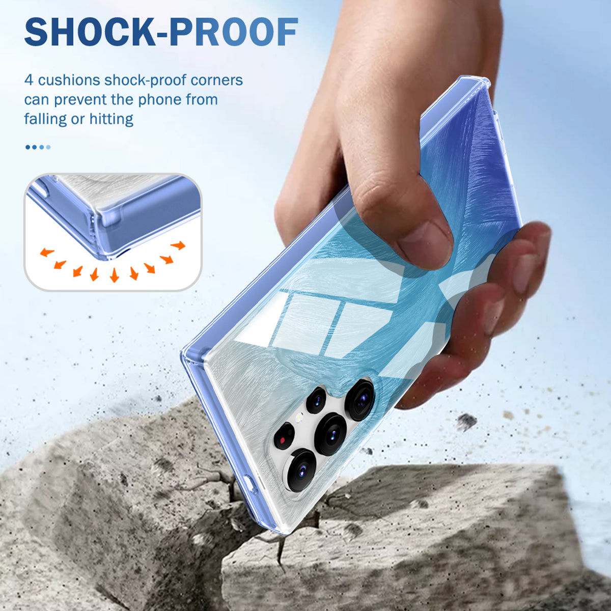 For Samsung Galaxy S24 Ultra Cell Phone Case Gradient Feather PC+TPU Shell