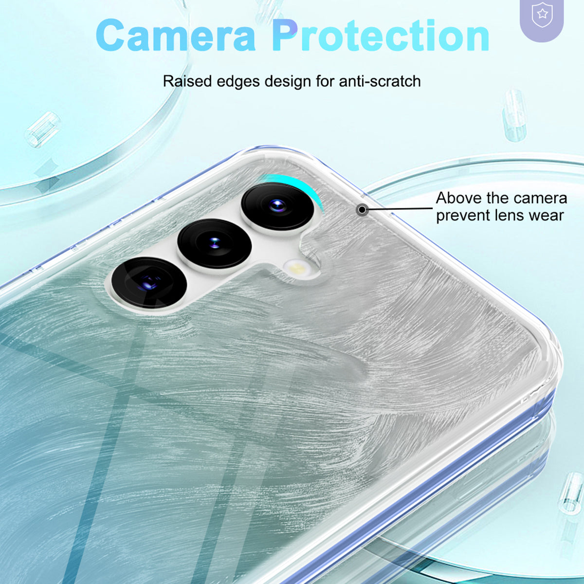 For Samsung Galaxy S24 Case Gradient Feather Pattern PC+TPU Protective Cover