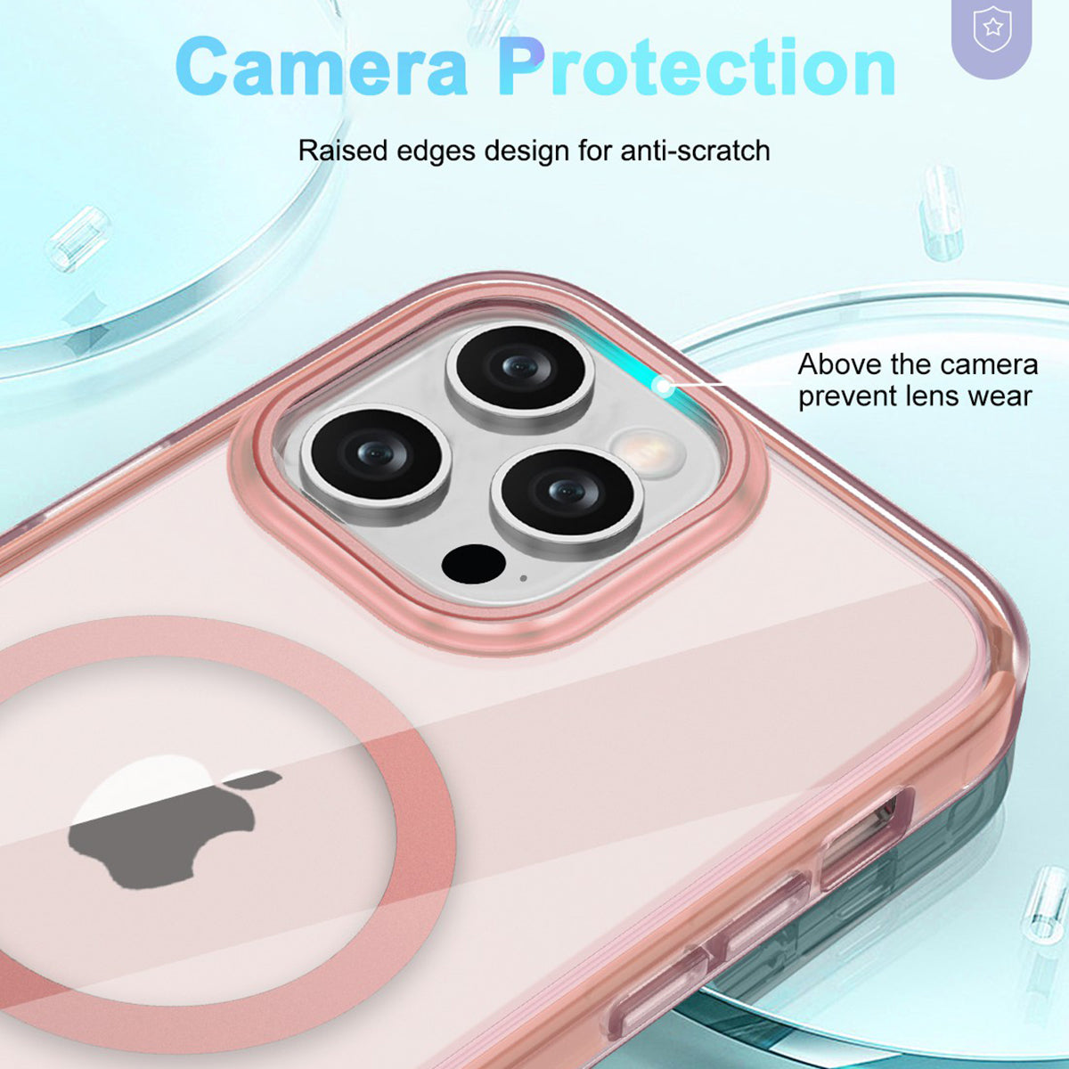 For iPhone 14 Pro Max Magnetic Case PC+TPU+PET Drop-proof Clear Phone Cover