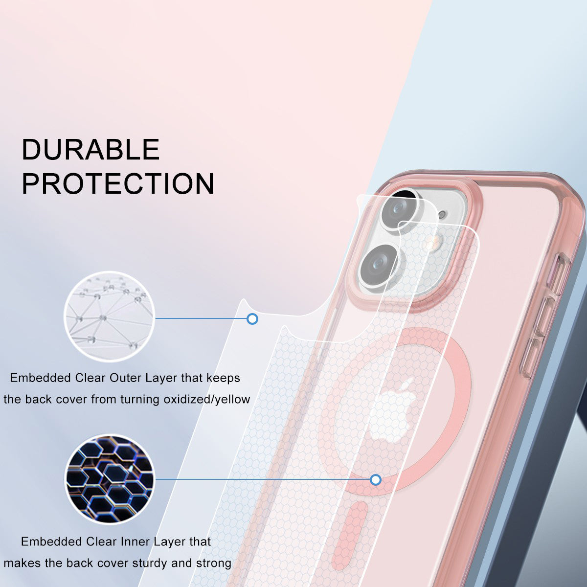 For iPhone 11 Clear Case Front / Back Full Protection Phone Shell Compatible with MagSafe