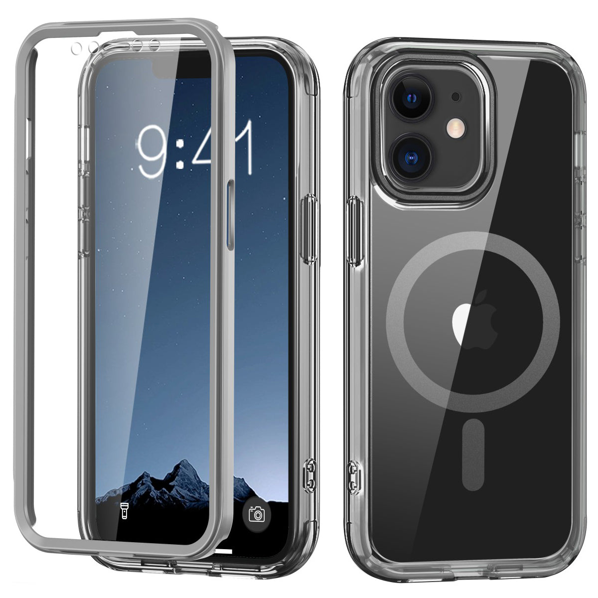 For iPhone 11 Clear Case Front / Back Full Protection Phone Shell Compatible with MagSafe