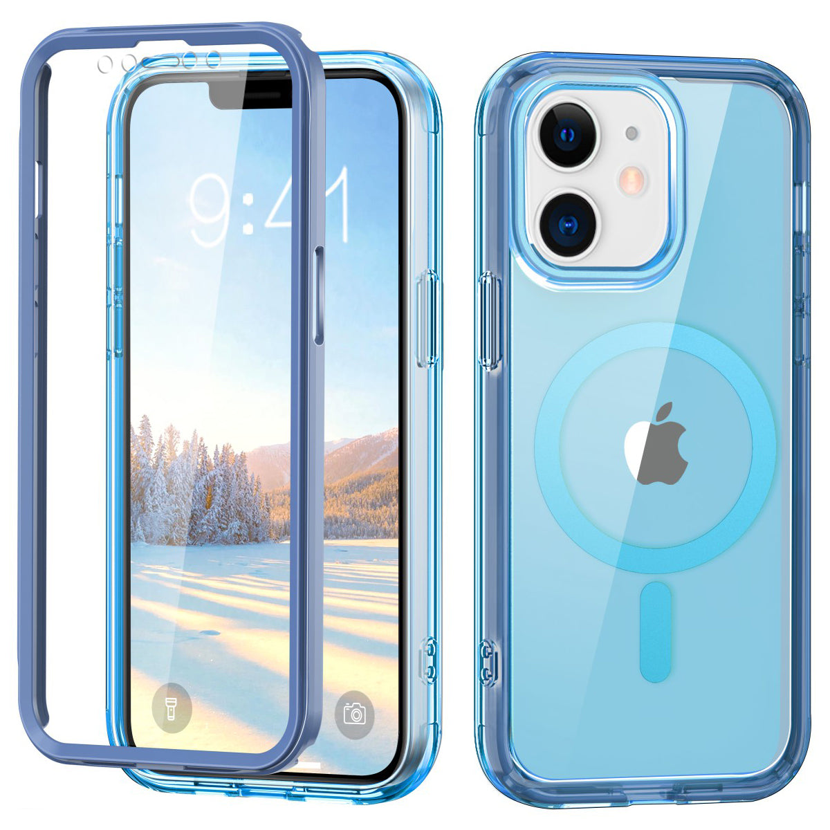 For iPhone 11 Clear Case Front / Back Full Protection Phone Shell Compatible with MagSafe