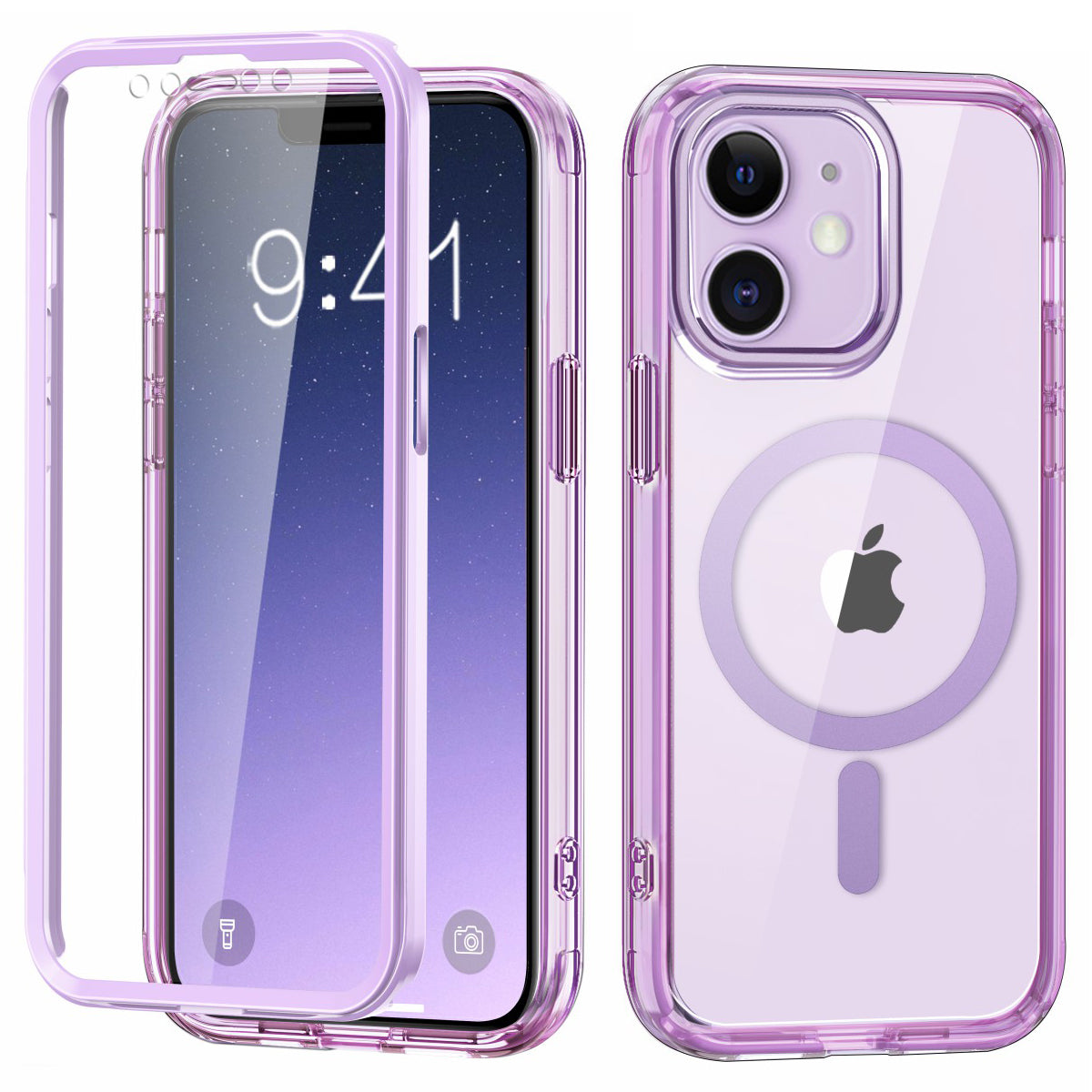 For iPhone 11 Clear Case Front / Back Full Protection Phone Shell Compatible with MagSafe