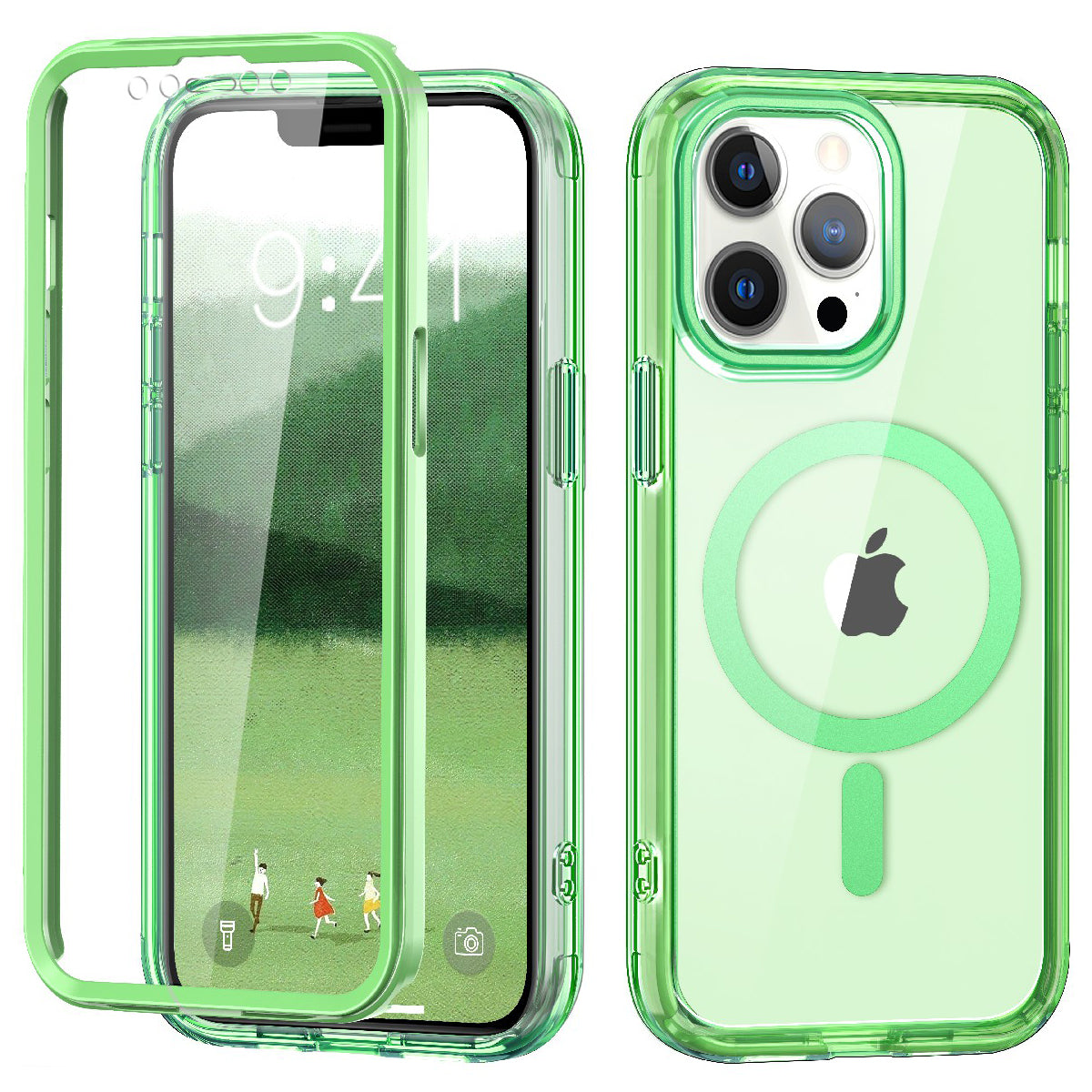 For iPhone 12 / 12 Pro Clear Case PC+TPU Shockproof Phone Shell Compatible with MagSafe