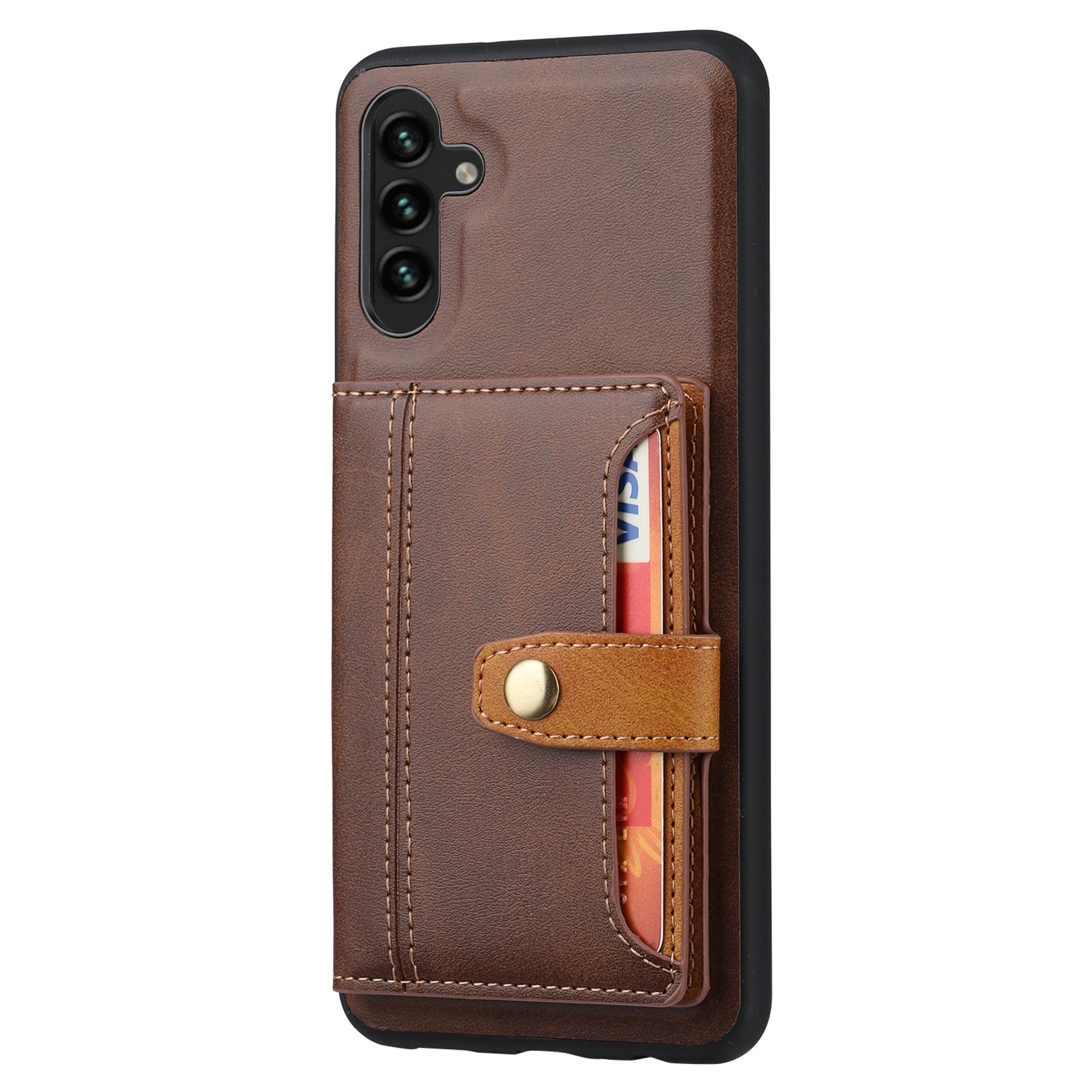 For Samsung Galaxy A15 4G / 5G Back Case with Card Holder PU Leather+TPU Phone Cover