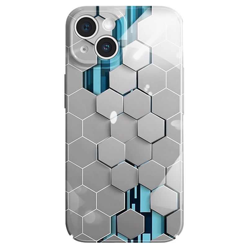 For iPhone 13 mini 5.4 inch Cell Phone Case PC+Silicone Fully Wrapped Cover with Honeycomb Design