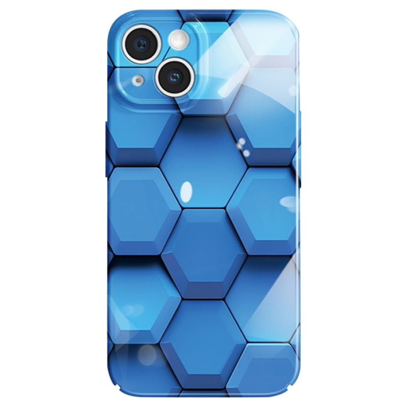 For iPhone 13 mini 5.4 inch Cell Phone Case PC+Silicone Fully Wrapped Cover with Honeycomb Design
