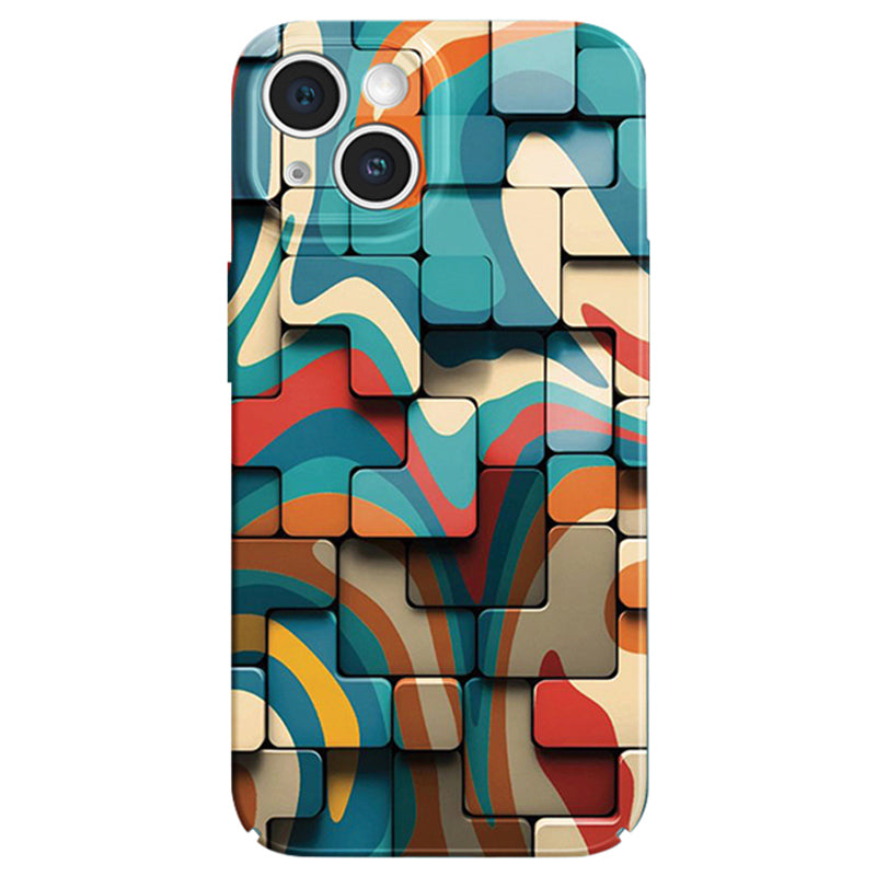 For iPhone 13 mini 5.4 inch Cell Phone Case PC+Silicone Fully Wrapped Cover with Honeycomb Design