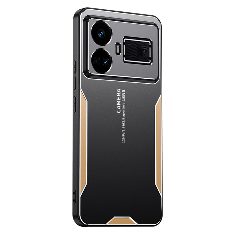 For Realme GT5 5G Matte Case Aluminium Alloy+TPU+PC Slim Phone Cover
