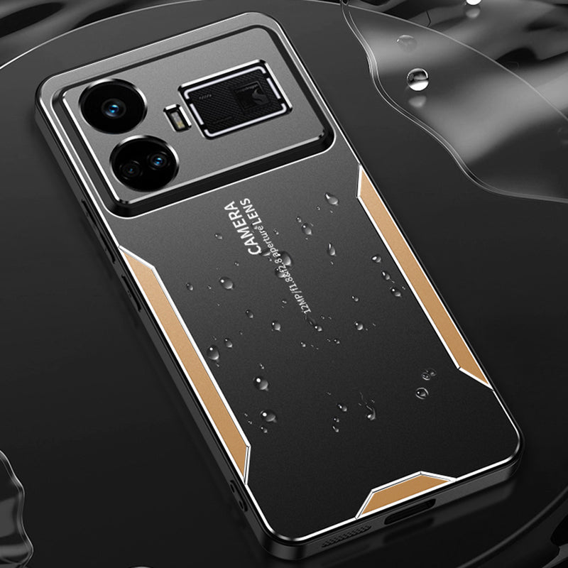 For Realme GT5 5G Matte Case Aluminium Alloy+TPU+PC Slim Phone Cover