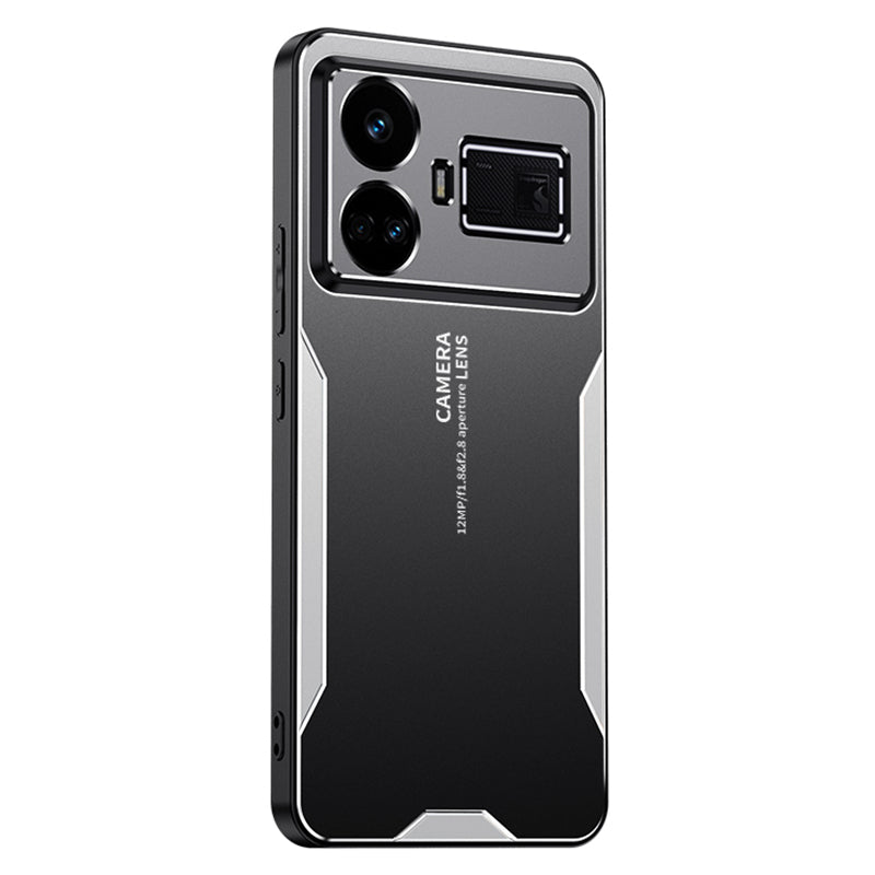 For Realme GT5 5G Matte Case Aluminium Alloy+TPU+PC Slim Phone Cover