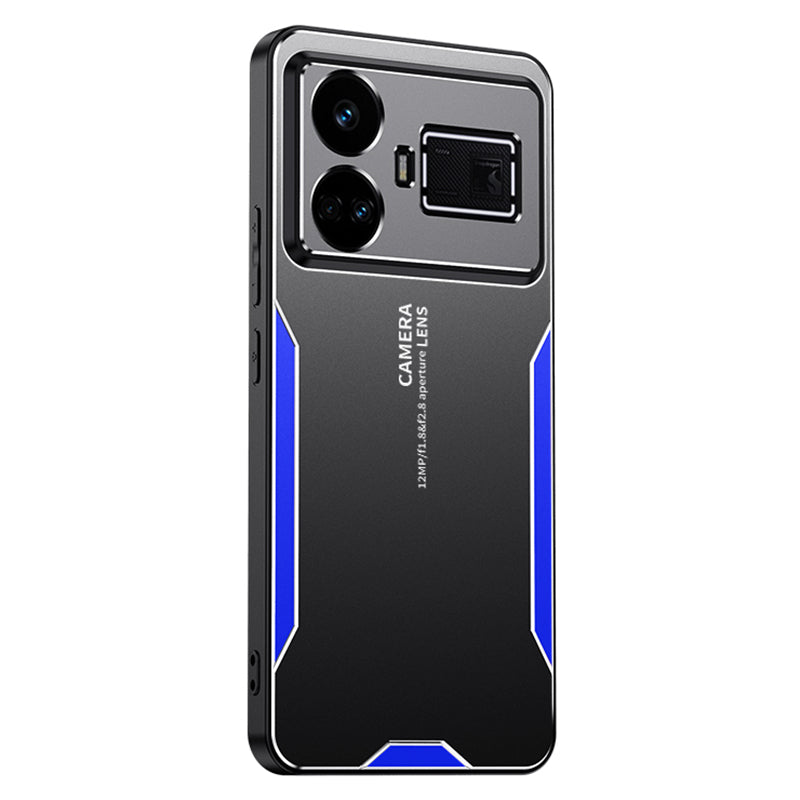 For Realme GT5 5G Matte Case Aluminium Alloy+TPU+PC Slim Phone Cover