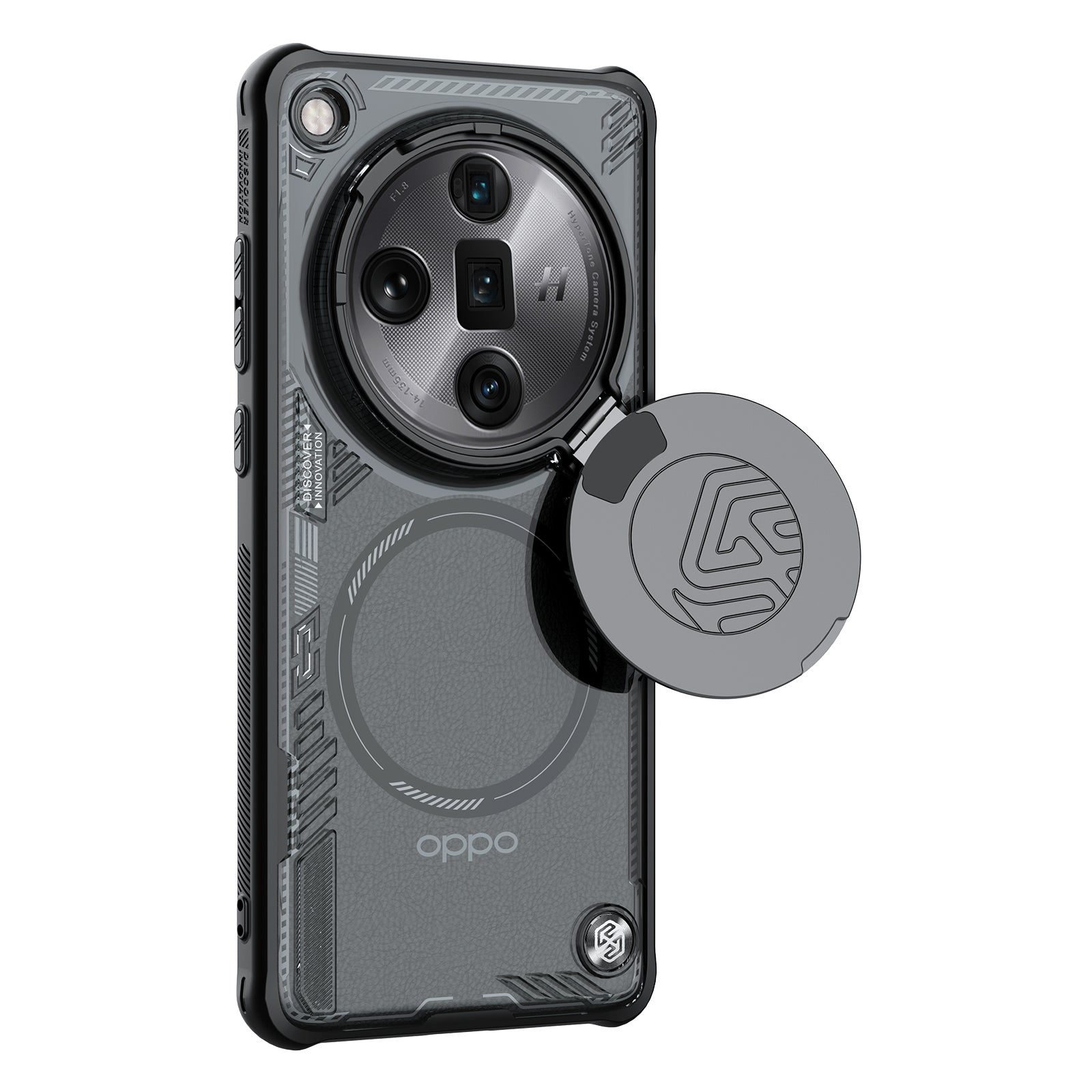 NILLKIN lceblade Prop Magnetic Series for Oppo Find X7 Ultra Case Lens Cover Kickstand Phone Cover