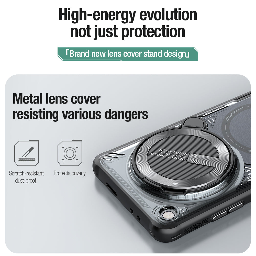 NILLKIN lceblade Prop Magnetic Series for Oppo Find X7 Ultra Case Lens Cover Kickstand Phone Cover