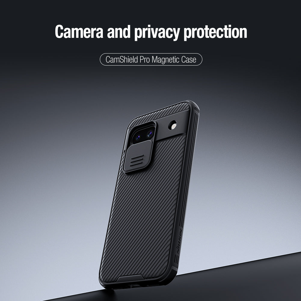 NILLKIN CamShield Pro for Google Pixel 8a Magnetic Case TPU+PC Phone Cover with Slide Camera Cover