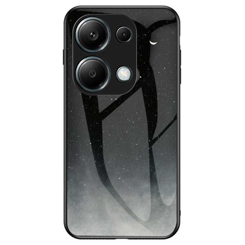 For Xiaomi Redmi Note 13 Pro 4G / Poco M6 Pro 4G Case Starry Sky Tempered Glass Back Phone Cover