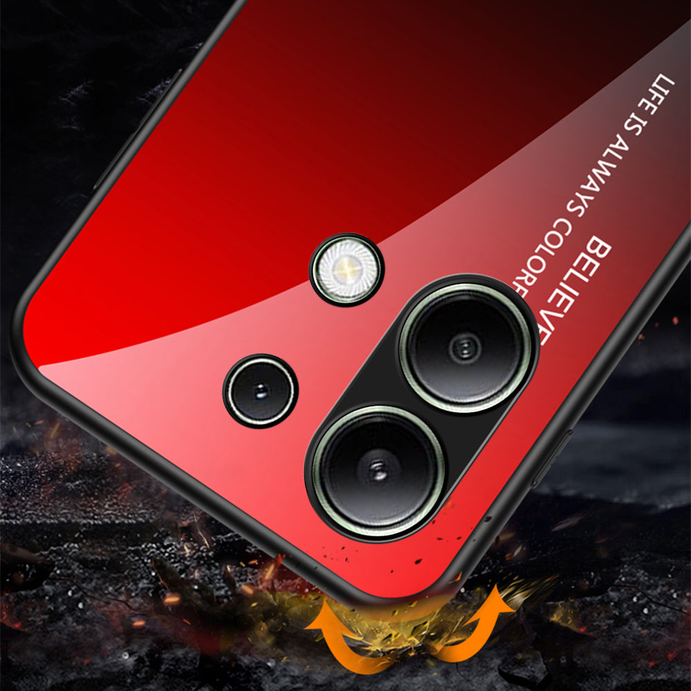 For Xiaomi Redmi Note 13 4G Shockproof Tempered Glass Case Anti-Scratch Cell Phone Cover