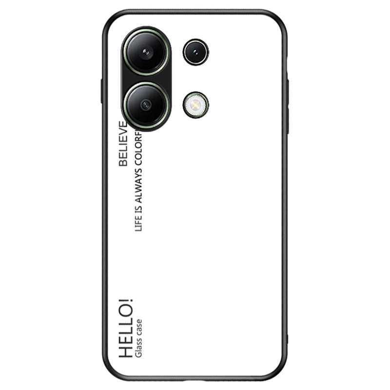 For Xiaomi Redmi Note 13 4G Shockproof Tempered Glass Case Anti-Scratch Cell Phone Cover