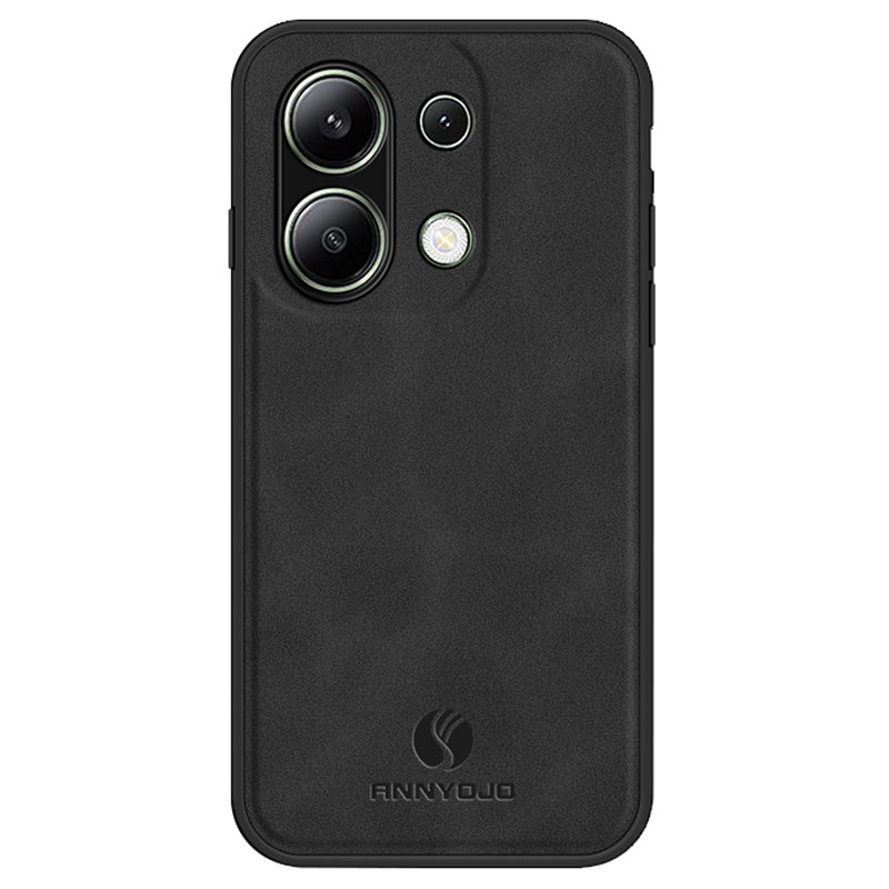 ANNYOJO For Xiaomi Redmi Note 13 4G Case Leather+PC+TPU Shock-absorbed Phone Cover