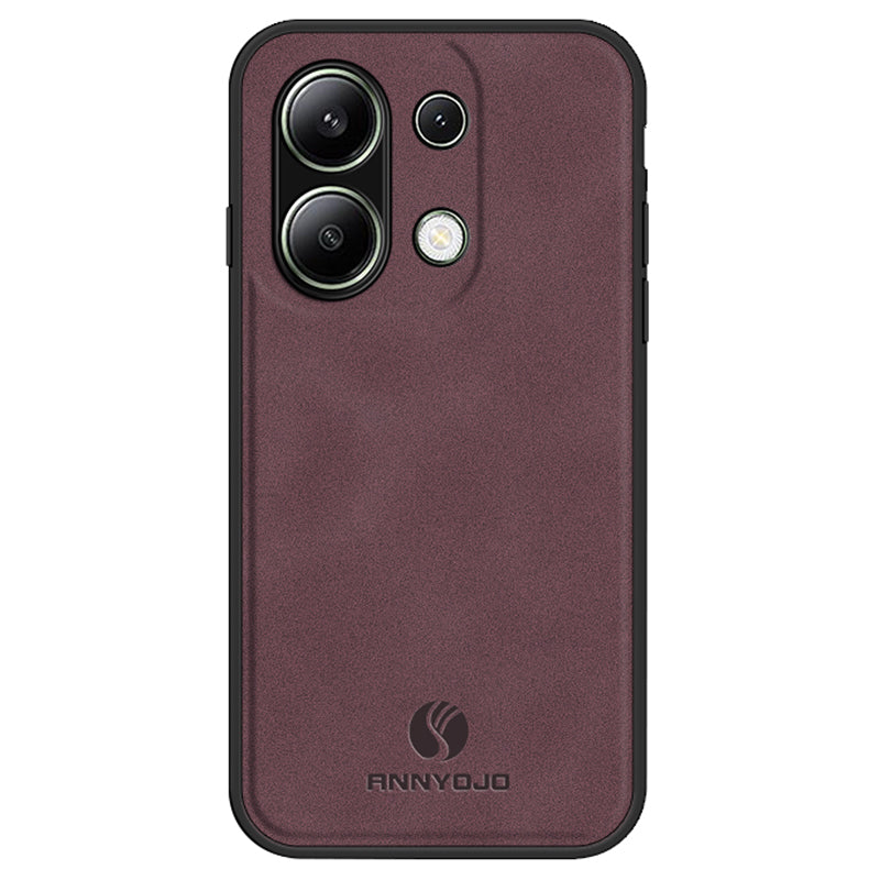 ANNYOJO For Xiaomi Redmi Note 13 4G Case Leather+PC+TPU Shock-absorbed Phone Cover
