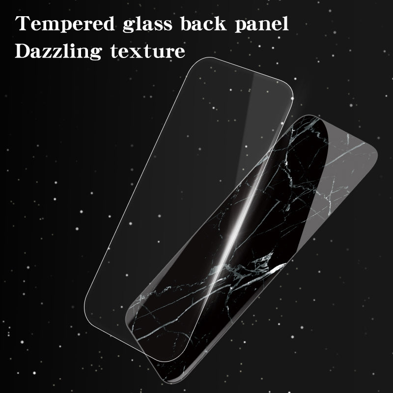For Transsion Infinix Smart 8 4G Tempered Glass Case Marble Pattern Anti-drop Phone Cover