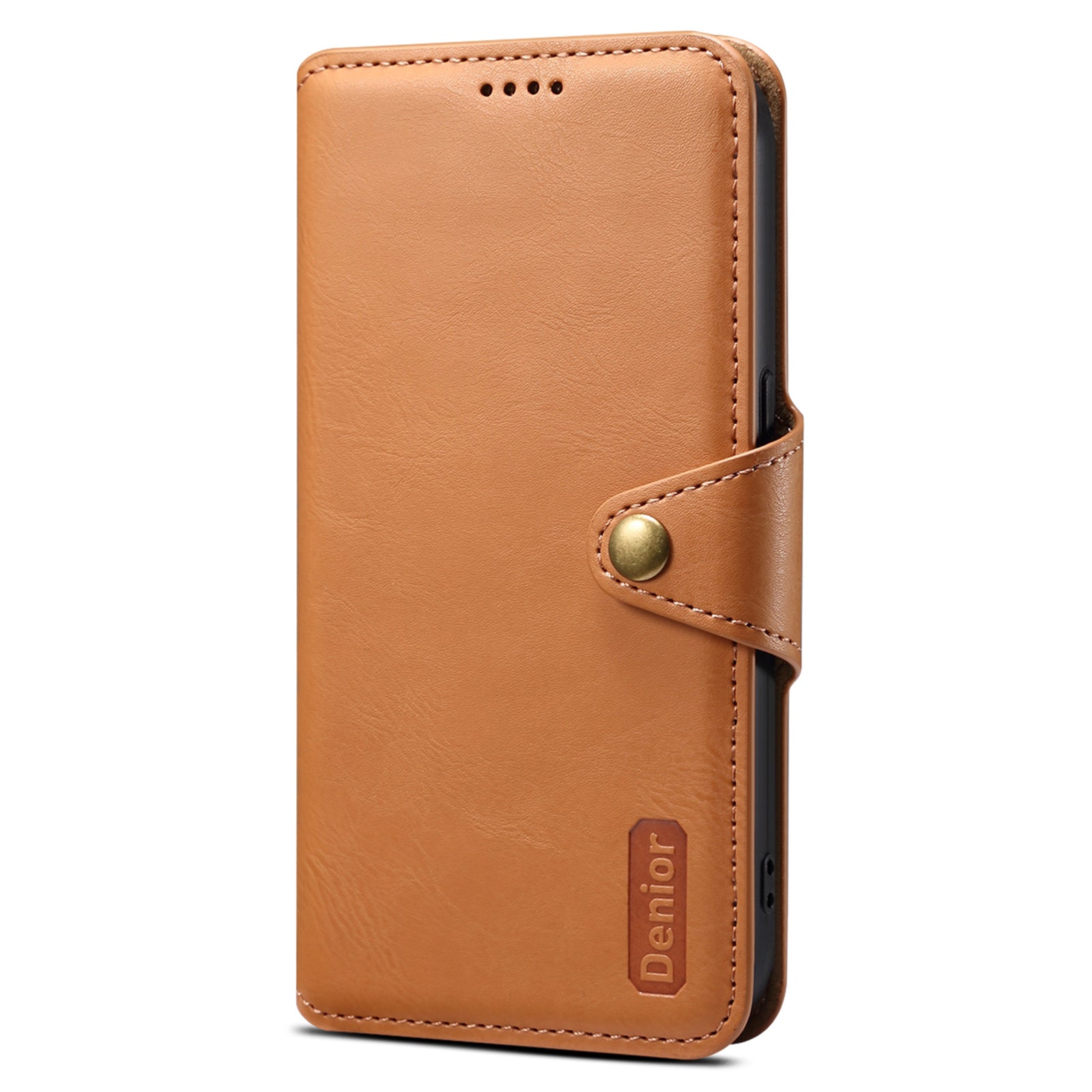 DENIOR For Google Pixel 6 Shockproof Case Cowhide Texture Leather Phone Cover