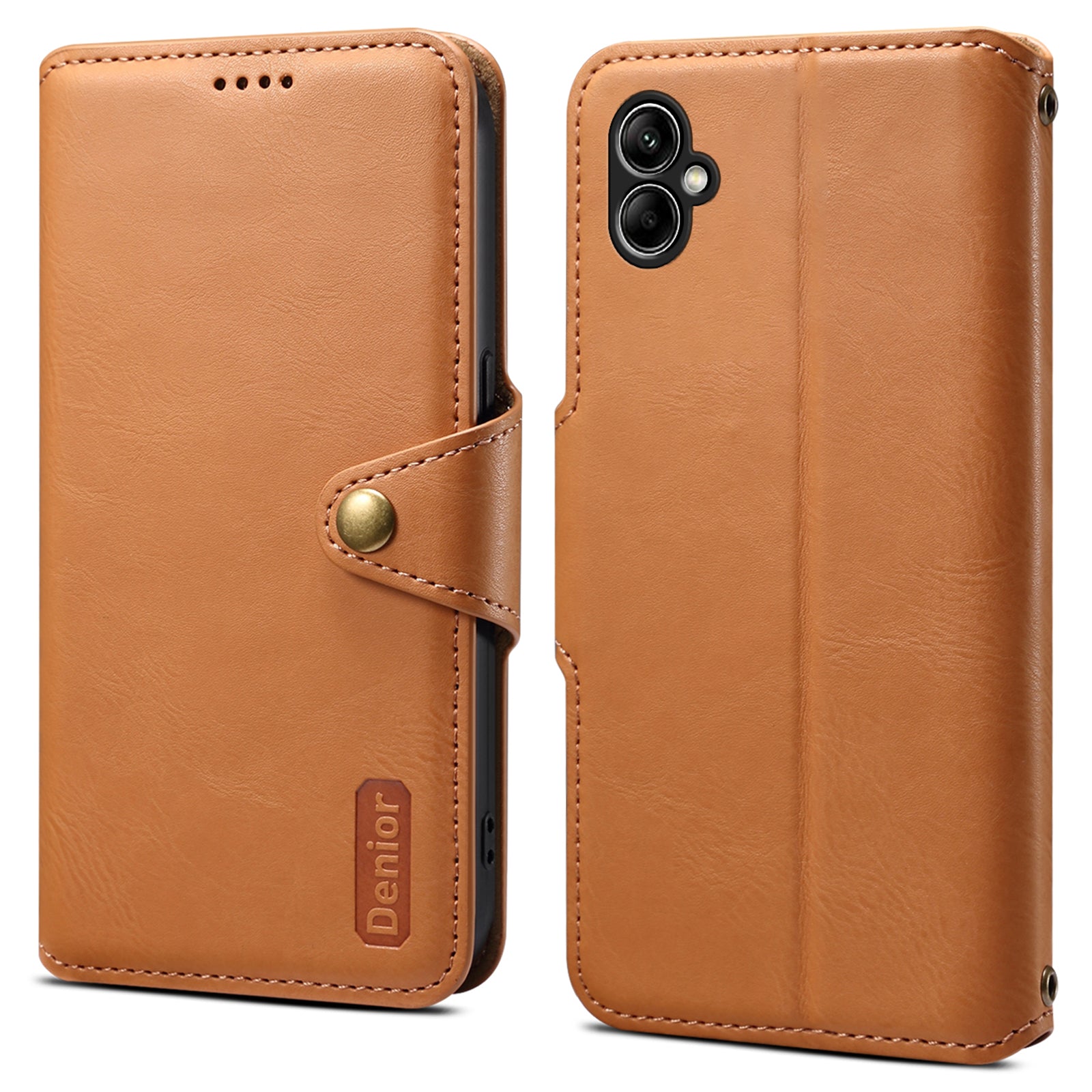 DENIOR For Samsung Galaxy A05 4G Case Cowhide Texture Shockproof Phone Cover