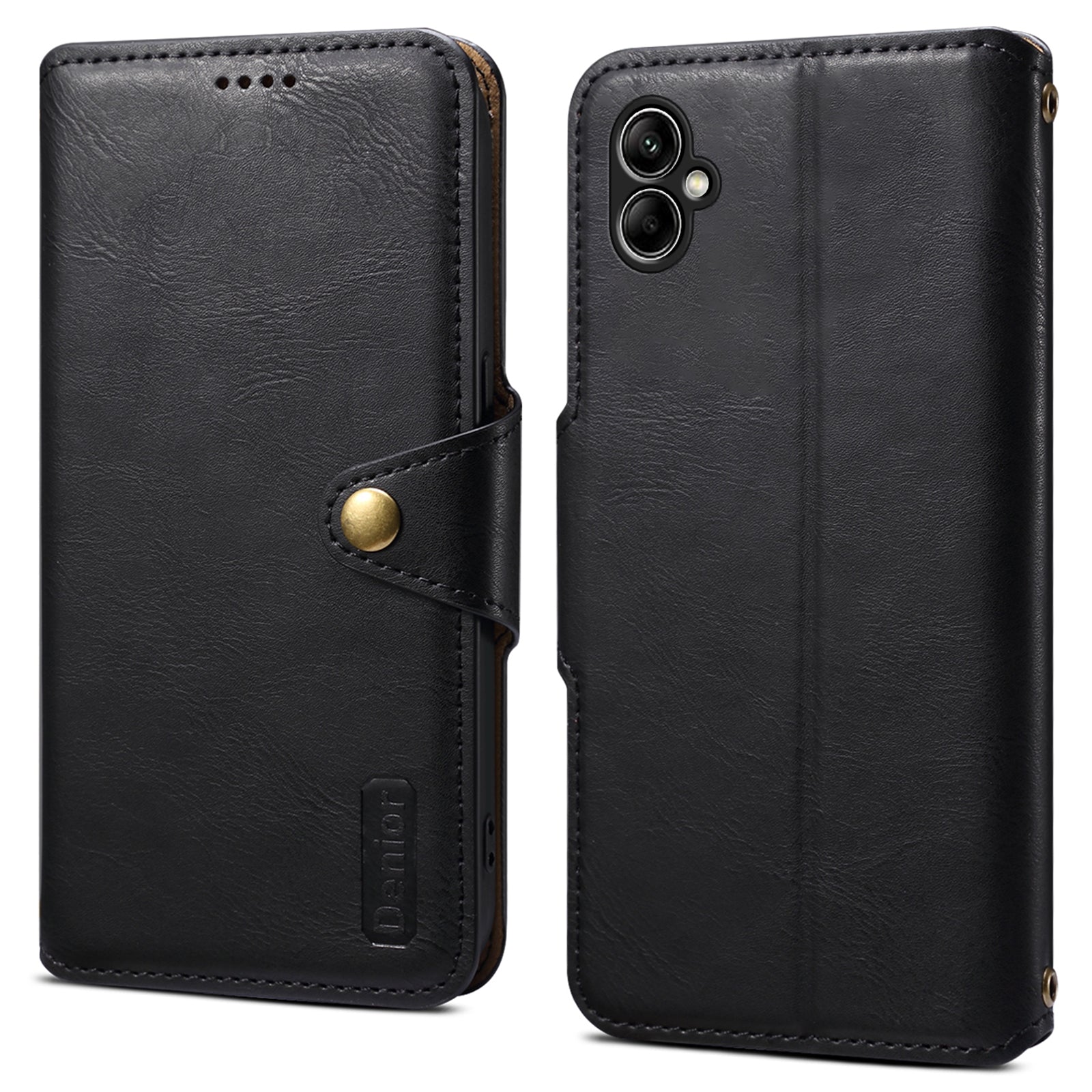 DENIOR For Samsung Galaxy A05 4G Case Cowhide Texture Shockproof Phone Cover