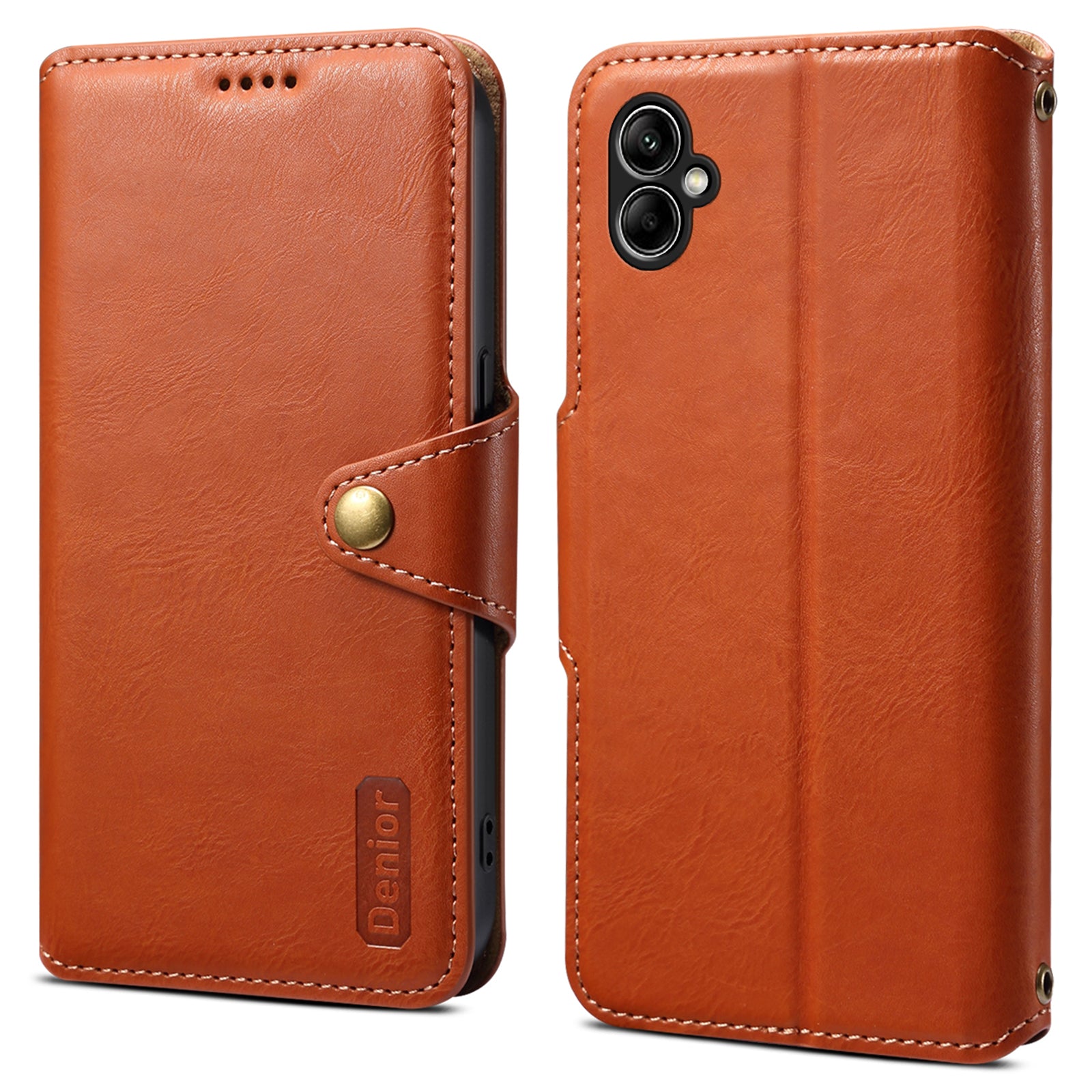 DENIOR For Samsung Galaxy A05 4G Case Cowhide Texture Shockproof Phone Cover