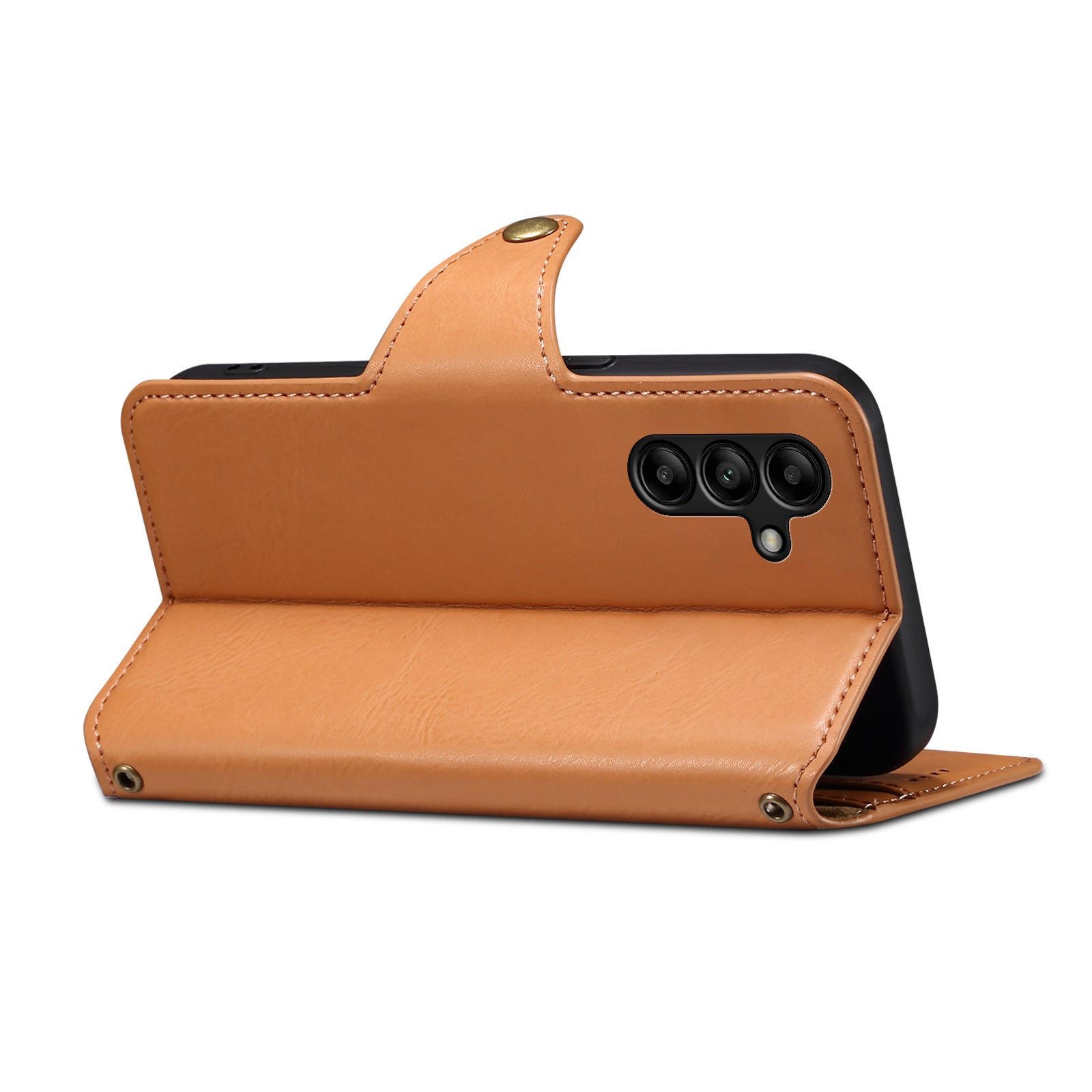 DENIOR For Samsung Galaxy A05s 4G Wallet Phone Case Cowhide Texture Leather Flip Cover