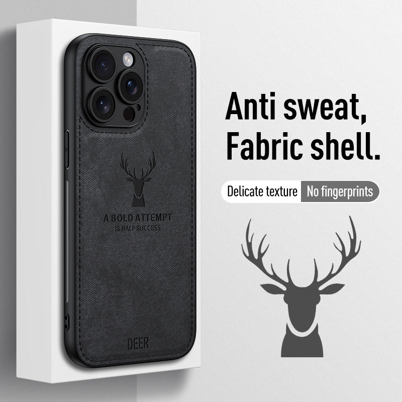 For iPhone 12 Pro Max Case with Deer Pattern PU Leather+PC+TPU Protective Cover