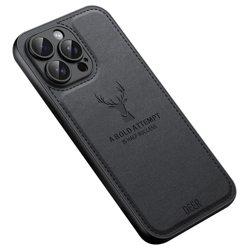 For iPhone 12 Pro Max Case with Deer Pattern PU Leather+PC+TPU Protective Cover