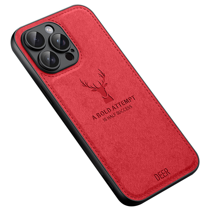 For iPhone 12 Pro Max Case with Deer Pattern PU Leather+PC+TPU Protective Cover
