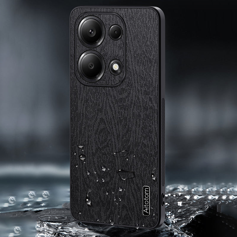 For Xiaomi Redmi Note 13 Pro 4G / Poco M6 Pro 4G Case Wood Texture Shockproof Phone Guard Cover